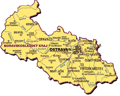 Ostrava Map, Czech Republic