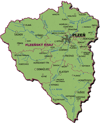 Plzen Map, Czech Republic
